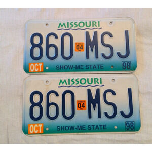 License Plates Pair